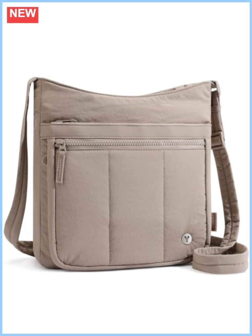 Quilted Nylon Puffer Crossbody Hobo Bag Lightweight Women's Purse
